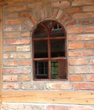 Eisenfenster mit Rundbogen, Fenster Gartenmauer, runder Bogen Fenster V 66 x 39
