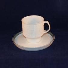 Thomas Arcta Platin Grau Kaffeetasse mit Untertasse neuwertig