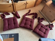 3 xSUN GARDEN Kissen, Auflagen Bordeaux/blau meliert NEU