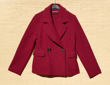 * CONSEQUENT * tolle Jacke Walkjacke Schurwolle Revers gewalkt - Gr. 38