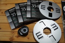 4 Stk. Maxell XLI 35-180B,Metall-Tonbandspule, weiteres Zubehör