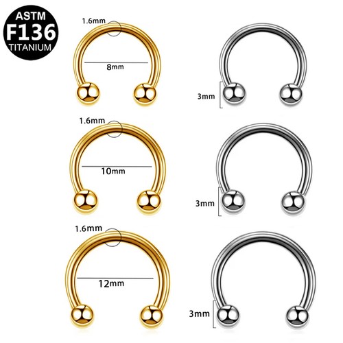 Hufeisen nasen piercing - hufeisen, aus