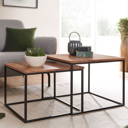 Couchtisch 2er set - set, akazie