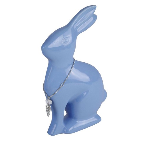 Dekofigur hase hoppel hellblau - hase,