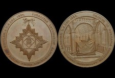 FREIMAURER: Medaille 1837. 100 JAHRE FREIMAUREREI IN DEUTSCHLAND & HAMBURG.