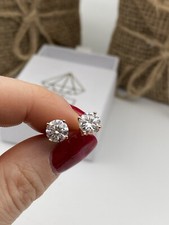 1ct Karat Moissanite Ohrringe Ohrstecker Diamond Silber 925 Zertifikat rosegold