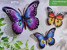 3 Wanddeko Schmetterlinge NEU 