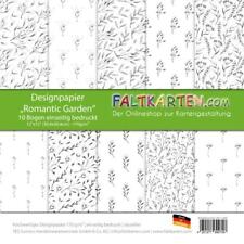 Designpapier 12"x12" 170gr "Romantic Garden" 10 Bogen