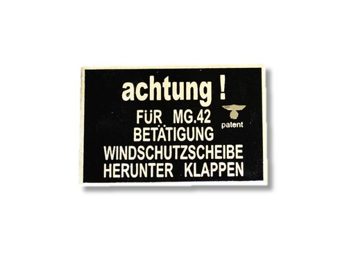 Hinweisschild für 42 - , mg