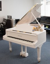 Blüthner Flügel, weiß Hochglanz, Baujahr 1940, gebraucht, 190 cm, inkl. Flügelba