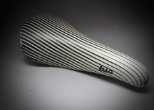 Selle Italia Turbo Bio Saddle / Black White Striped /  1980s / Sattel 2 3 matic