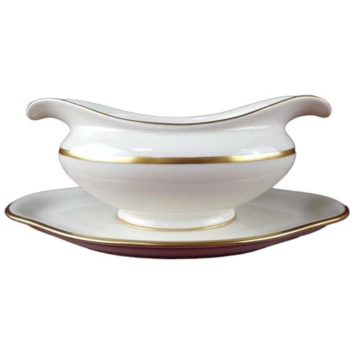 Sauciere mit teller - sauciere, golddekor