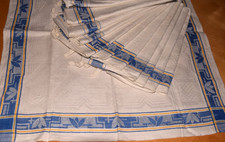 12 Alte Leinen Geschirrtücher Wischtücher Küchentücher blau Webmuster (13638)