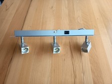 Deckenleuchte 3-Strahler - dimmbar - Design Aluminium gebürstet -  GU10 Fassung