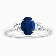 7x5mm oval blau saphir - 7x5mm,