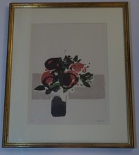 Blumenstrauß Lithografie von Oskar Koller aus dem Jahr 1981