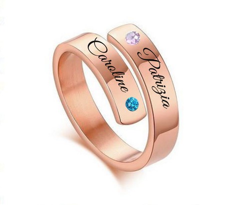 Edelstahl ring mit gravur - mit,