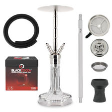 WD Hookah - Edelstahl Shisha X40-5 - Komplettset mit Schlauch Mundstück Kohle