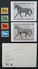 BRD FOTO-ESSAY 1969 578/581 PFERDE "OLDENBURGER" 2 ENTWÜRFE DRAFT RARE! e353