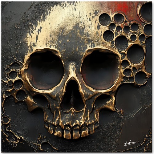 Leinwand bild totenkopf - leinwand,