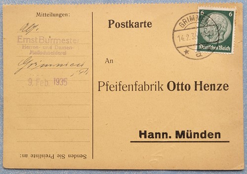 Grimmen postkarte 1935 - -,