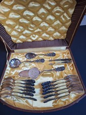 Besteckkoffer Kaffebesteck 6 Personen 16 tlg Hildesheimer Rose Silber 100 