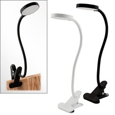 touch Led Klemmleuchte dimmbar mit Schwanenhals 230V Tisch-Lese-Lampe-Leuchte