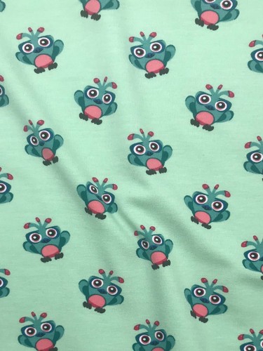 Jersey stoff eulen mint - eulen,