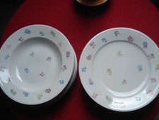 6 tiefe Teller + 6 flache Teller , Weimaer Porzellan