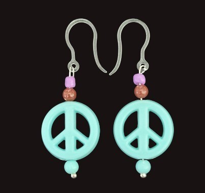 Peace ohrring - peace,