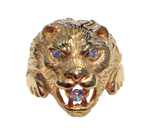 Löwenkopf ring aus 925er - löwenkopf,