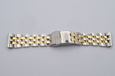 BREITLING CROSSWIND PILOTBAND 22MM STAHL/GOLD 350D TOP ZUSTAND