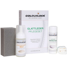 Colourlock Glattleder Pflegeset mild Reiniger, Protector,Schwamm & Tuch  