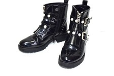 Fashion Damen Shearling Springerstiefel Boots Stiefeln Gr.37**TOP**