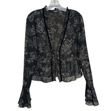 Mexx Sheer Black Floral Velvet