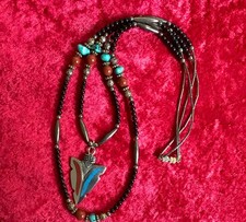 2-reihiges Collier  mit Pfeifspitze Indianerschmuck 80 Jahre Amerika