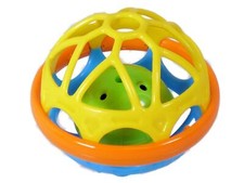 Bieco® Biegsamer weicher Baby Ball Greifball mit Rassel 10,5cm Babyspielball 3m+