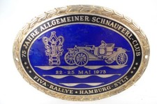 Emaille Auto Plakette - 75 Jahre allgemeiner Schnauferl-Club Rallye Hamburg Sylt