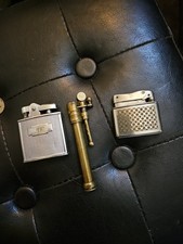 3 Vintage Benzin Feuerzeuge, für Sammler ! ??Maruman , Ronson , Swingline 