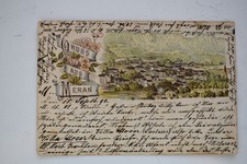 Litho Gruss aus Meran Vorläufer 1893 Südtirol Italien