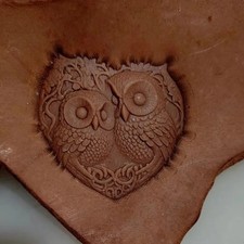 3D Eule Logo Leder Prägeform