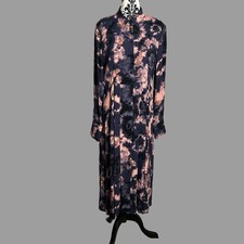 Midikleid Folienkragen Langarm