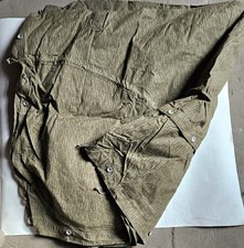Originales NVA Zeltbahn/Plane (DDR Tarnmuster „Strichtarn“) Retro Khaki