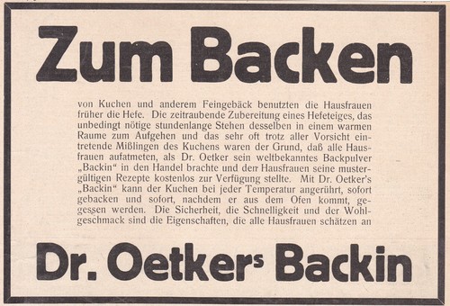 Oetker original werbung - dr.,