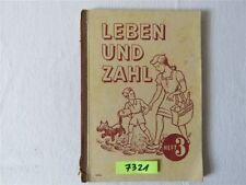 Leben und Zahl Heft 3 Mathematik Lehrbuch Kla. 3 DDR 1948/50 Volk Wissen Verlag
