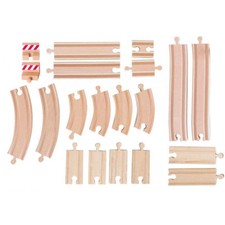 HOLZ EISENBAHN SCHIENEN SET