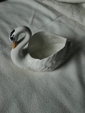 Vintage Porzellan-Schwan