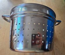 Edelstahl Dämpfeinsatz Dampfgareinsatz Durchmesser oben ca. 22cm unten ca. 18cm