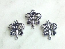 5x Verbinder filigrane Schmetterling 17x14mm Schmuck Deko Metall Perlen Basteln