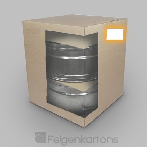 Felgenkarton 1 versandmarke - 1,